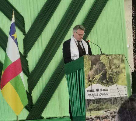 Fabian Leendertz, directeur du HIOH, lors de son discours 