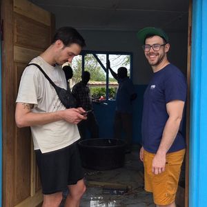 2 people in the doorway