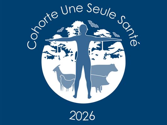 Logo Cohorte Une Seule Santé with figure and animals  