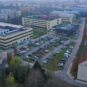 Luftaufnahme der zukünftigen Baustelle
