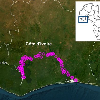Map with sampling points
