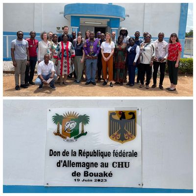 Collage - Gruppenbild am CHU Bouaké