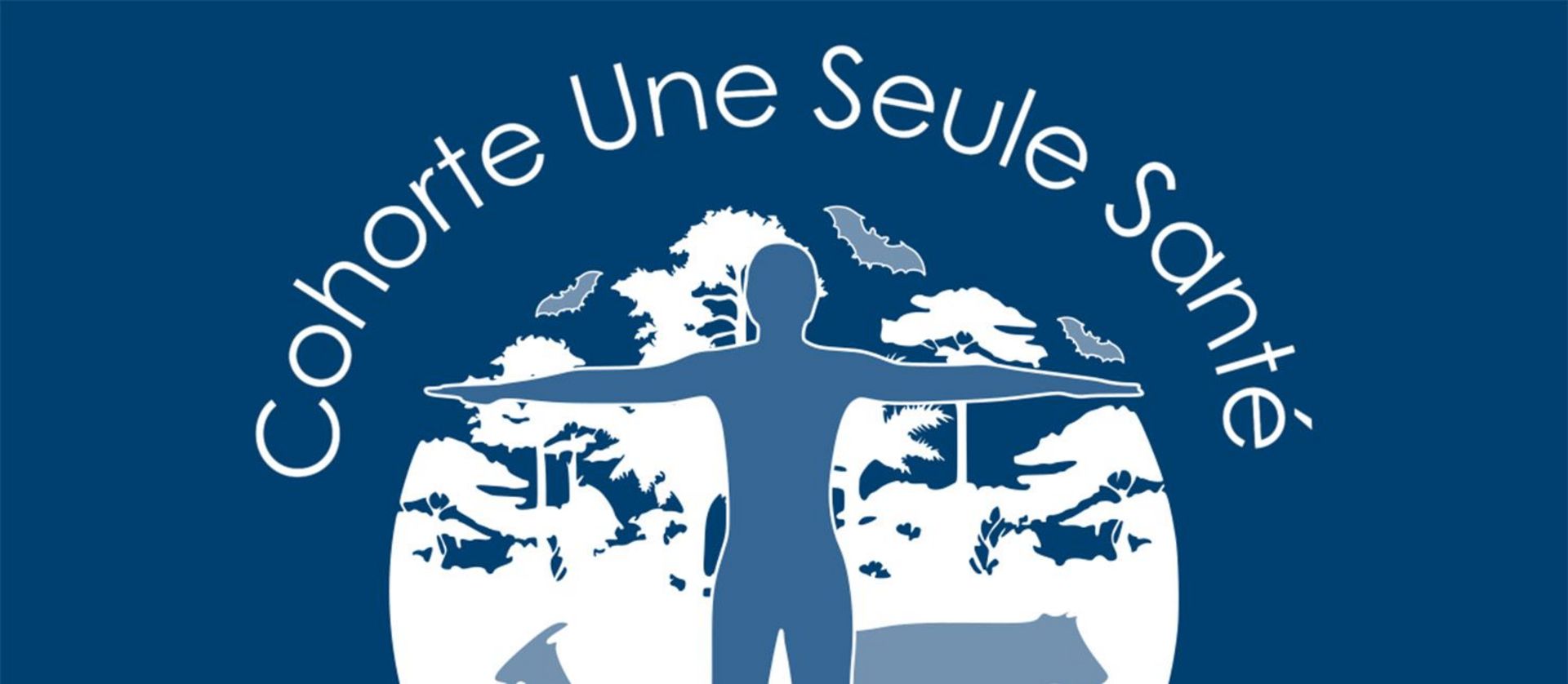 Logo Cohorte Une Seule Santé with figure and animals  