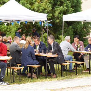 Richtschmaus zum Ausklang des Richtfestes